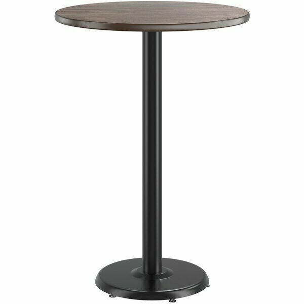 Lancaster Table & Seating LT 30'' Round Reversible Birch/Ash Bar Height Table Kit - 18'' Plate 349B30RS18RB